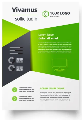 包装宣传册设计模板传单页抽象商务宣传册A4模板创意封面趋势宣传