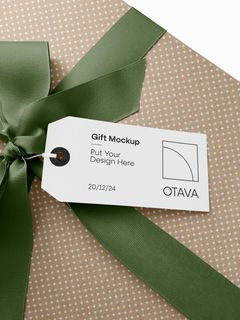 礼物贺卡标签设计Gift Mockup