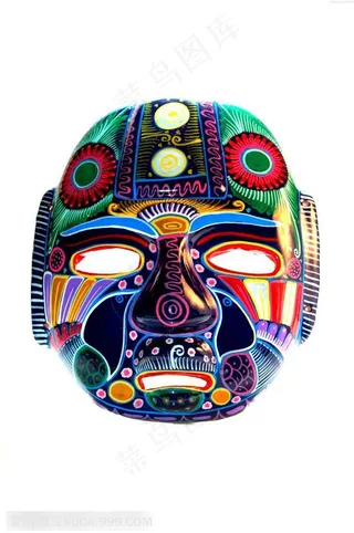 奇异面具-一个花俏的面具特写