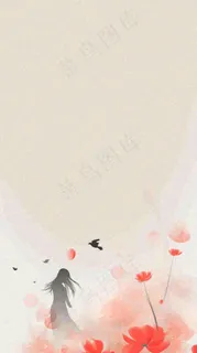 简约花朵鲜花纹理背景