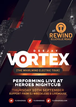 科技感多边形海报模板