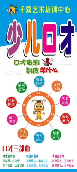 少儿口才易拉宝