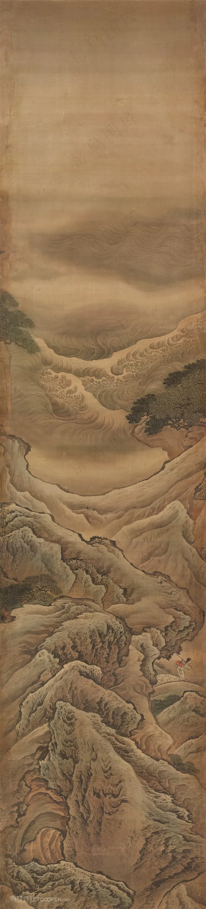 仿古山水图群山万壑国画图片