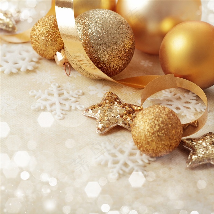 梦幻光斑圣诞节插画