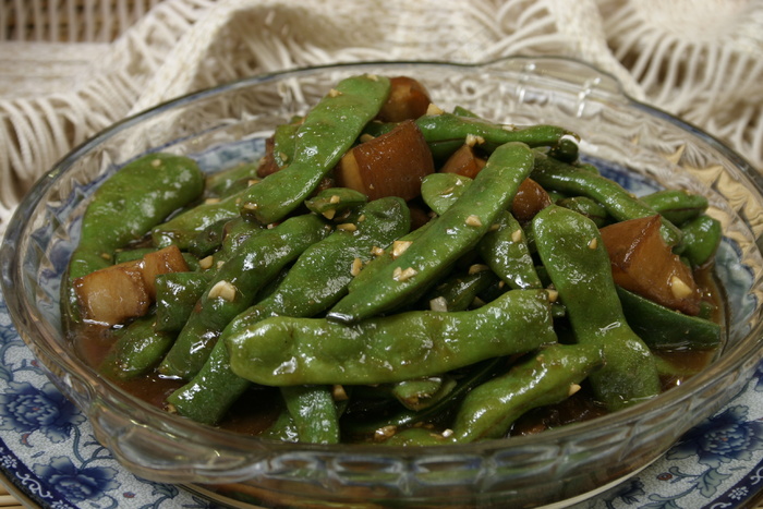   肉焖扁豆