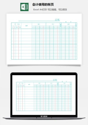 会计使用的帐页excel模板