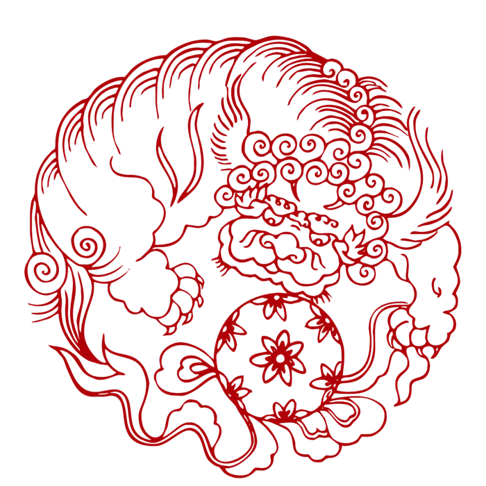 红色喜庆简约风传统吉祥纹样纹路纹理免扣PNG素材图片 (50)