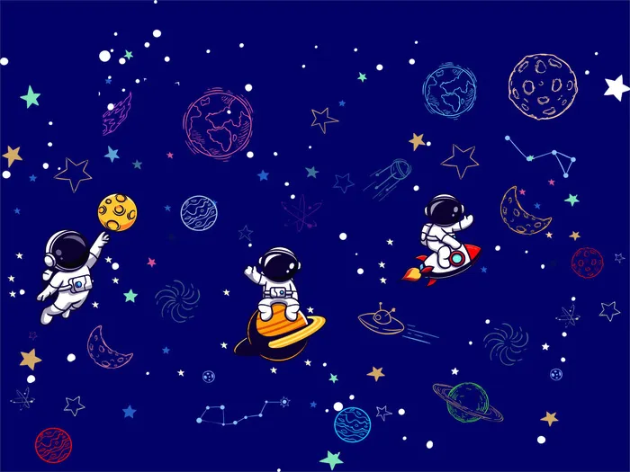 宇航员星空背景