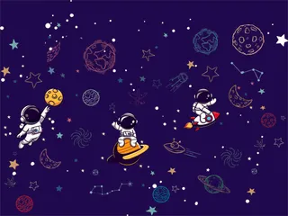 宇航员星空背景