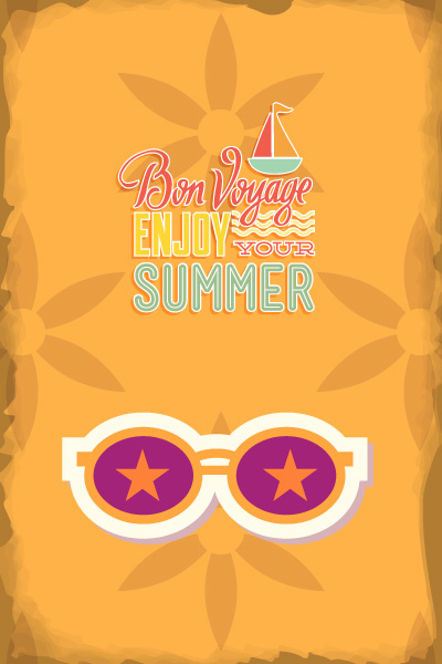 夏天海报|矢量|插画|扁平|风格