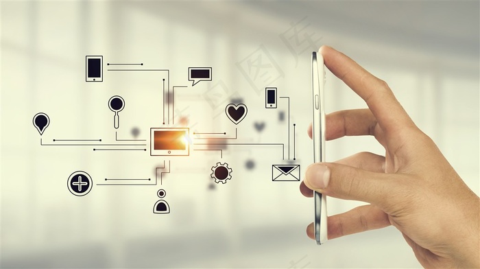 智能手机信息网络图标