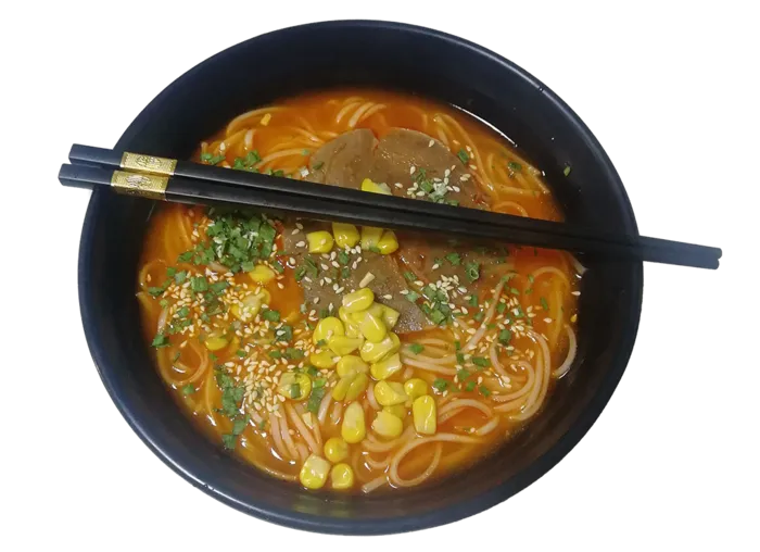 蜜汁叉烧肉番茄玉米葱花西红柿拉面干脱水肉片免抠摄影元素素材psd模版下载