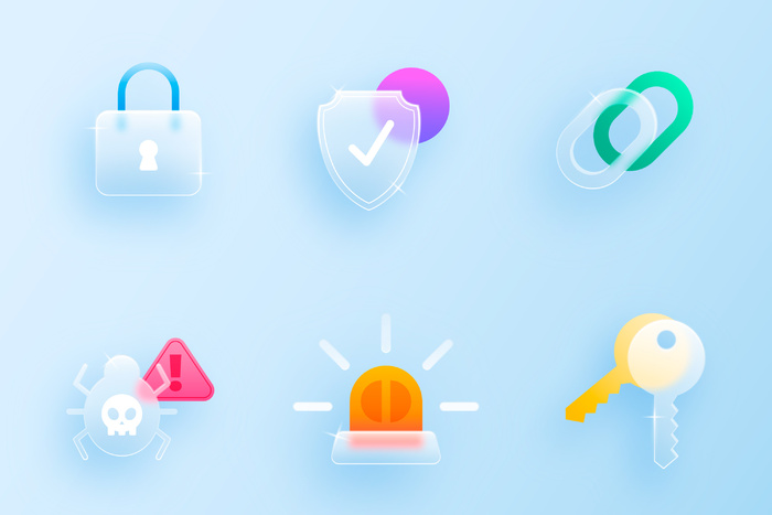 应用程序科技网页玻璃磨砂质感图标icon