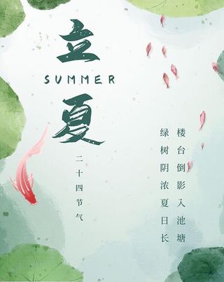 24节气立夏海报
