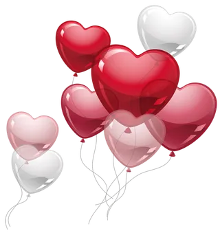 渐变气球情人节