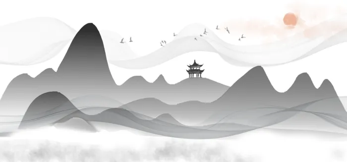中国风古典中式水墨山水psd模版下载