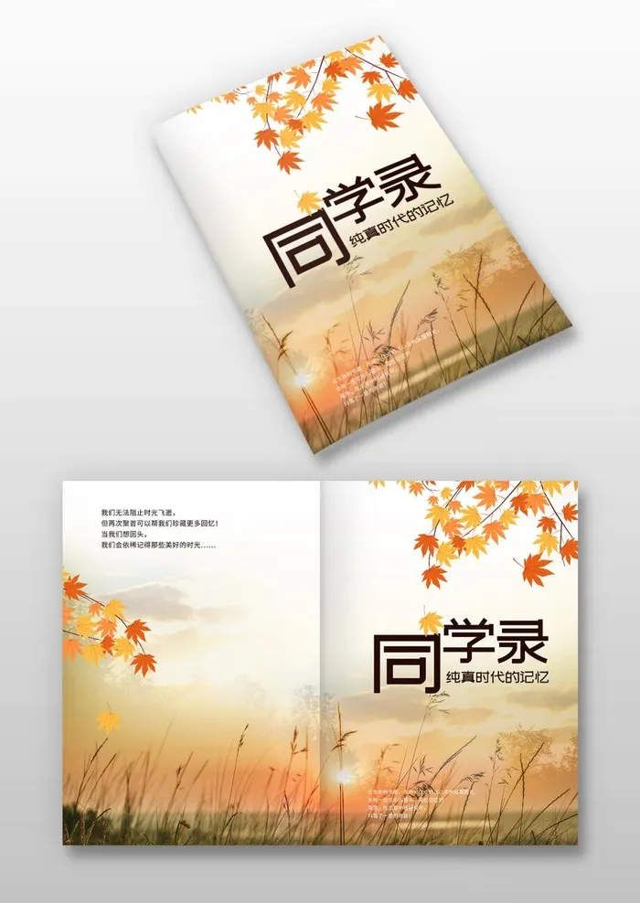 同学录纪念册封面psd模版下载