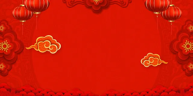 2022虎年新年春节卡通模板喜庆节日背景