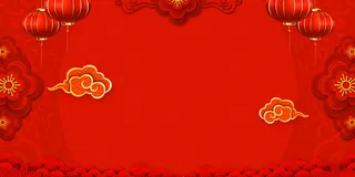 2022虎年新年春节卡通模板喜庆节日背景