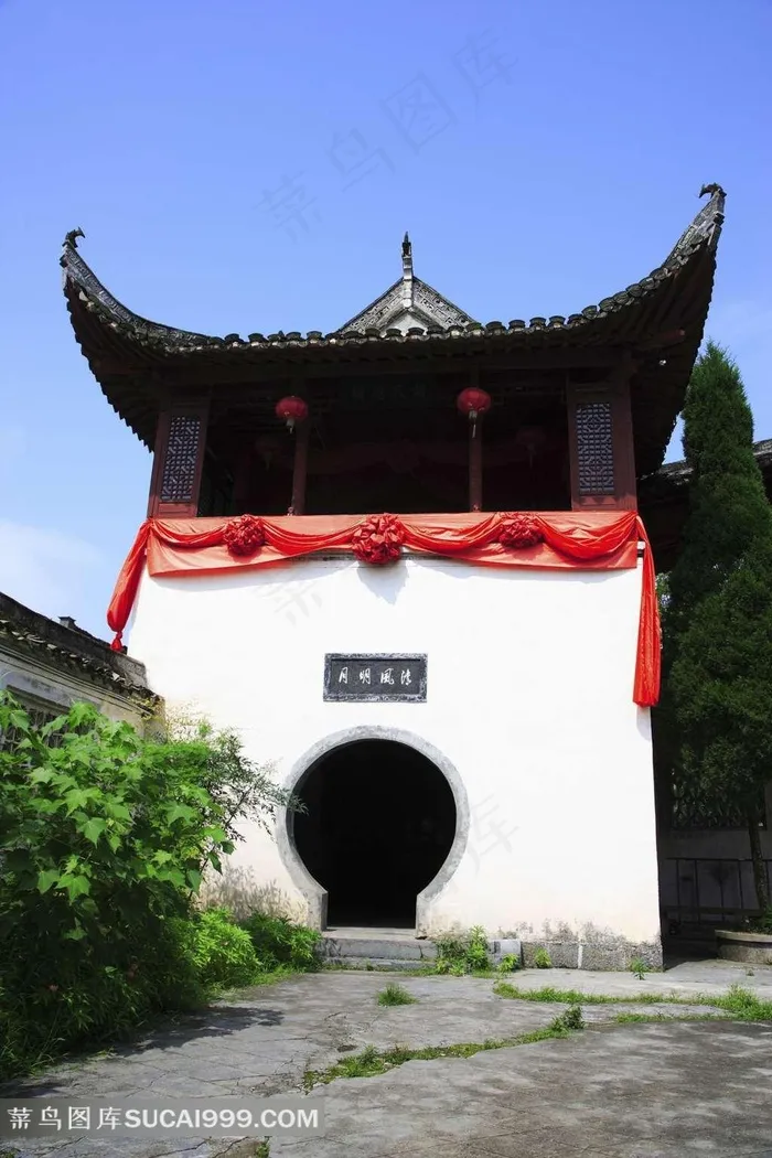 安徽黄山西递建筑美景摄影素材