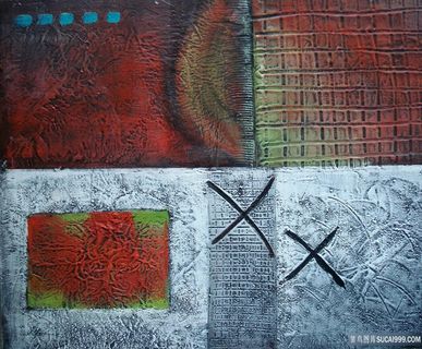 抽象水彩艺术油画