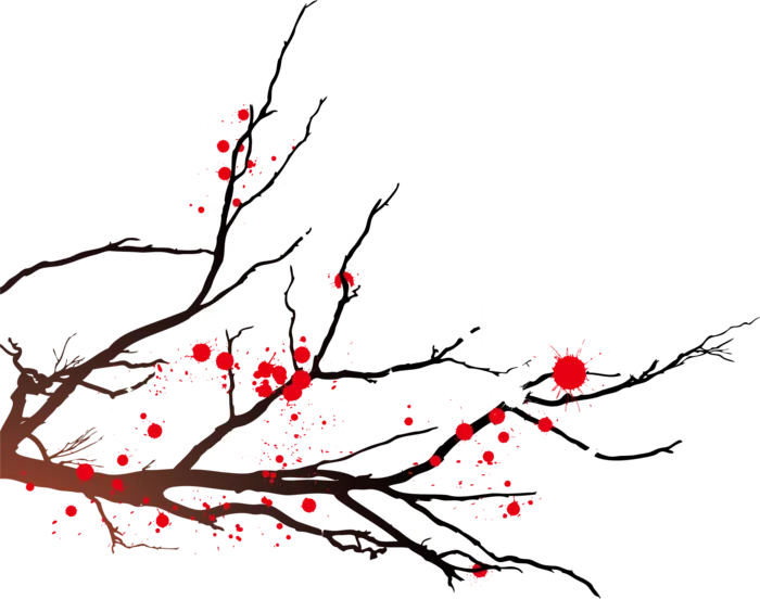 中国风国画水墨花卉素材