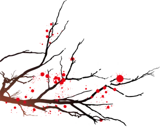 中国风国画水墨花卉素材