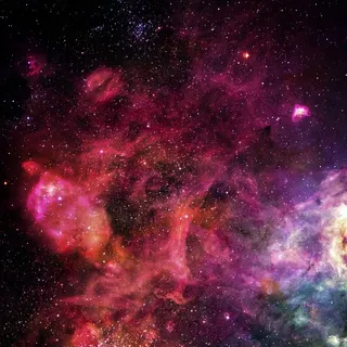 魔幻渐变色科幻太阳系星云