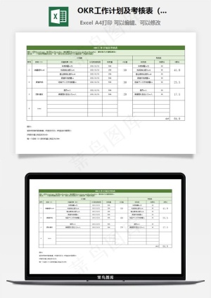 OKR工作计划及考核表（带公式）预览图