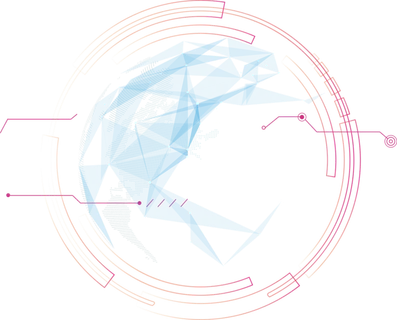 蓝色丝绸红色线条图科技kv主视觉