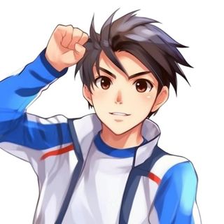 学生加油姿势免抠