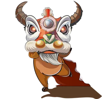 国潮醒狮中国风AI矢量卫衣T恤烫画印花手机壳图案PNG高清免抠素材