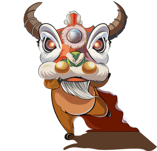 国潮醒狮中国风AI矢量卫衣T恤烫画印花手机壳图案PNG高清免抠素材