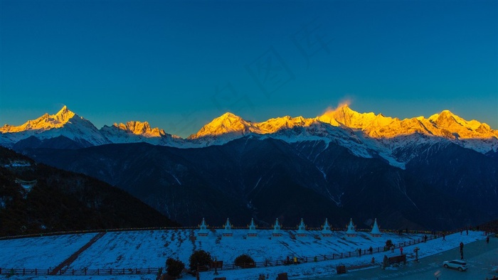 云南梅里雪山风景素材图片