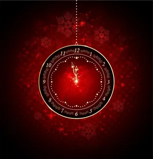 矢量暗红色钟表