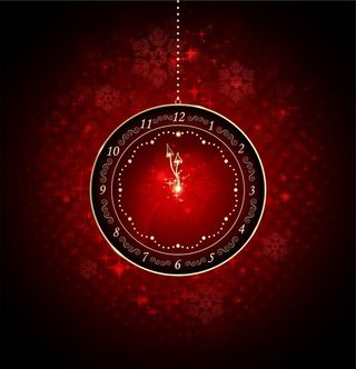 矢量暗红色钟表