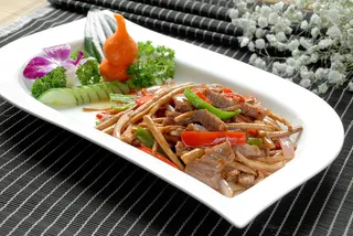 XCXC0296茶菇炒牛柳