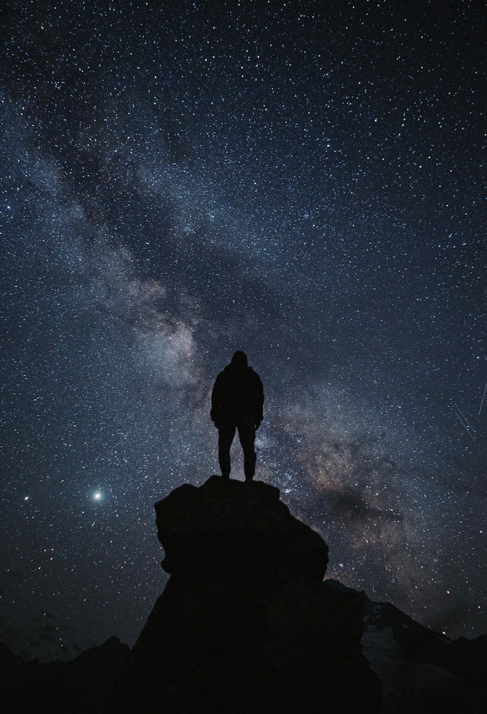 黑色星空摄影素材