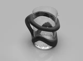 玻璃杯建模渲染图