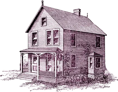 线条房间紫色素材