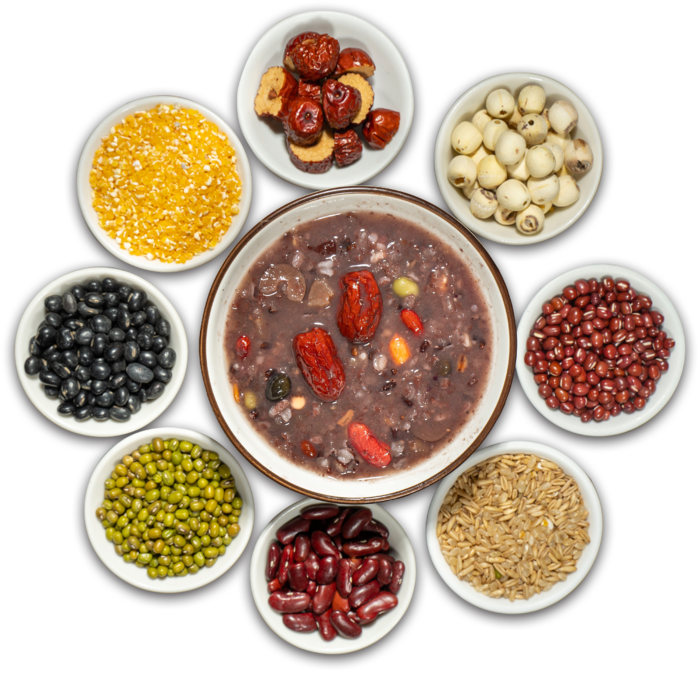 腊八元素-卡通腊八节腊八粥艺术字体八宝粥PNG免扣腊八海报装饰插画PNG素材