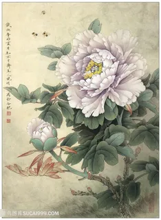 李晓明牡丹工笔国画图片 李晓明牡丹工笔国画图片