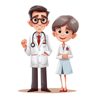 医生护士人物插画花天使免抠