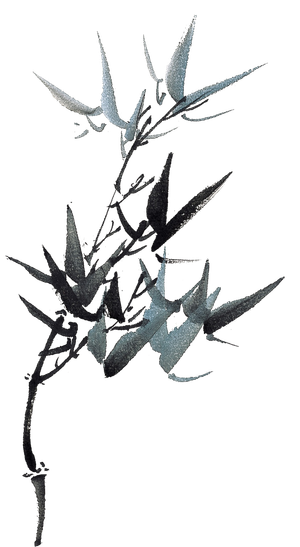 竹子水墨画中国风国画墨水书法竹子画