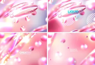 粉色丝布四联背景