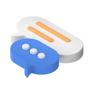 聊天简约3D数据png图标素材