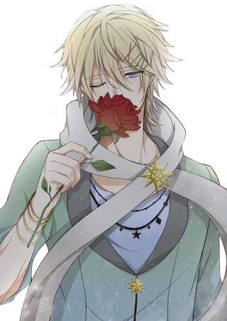 男人花朵人物简笔