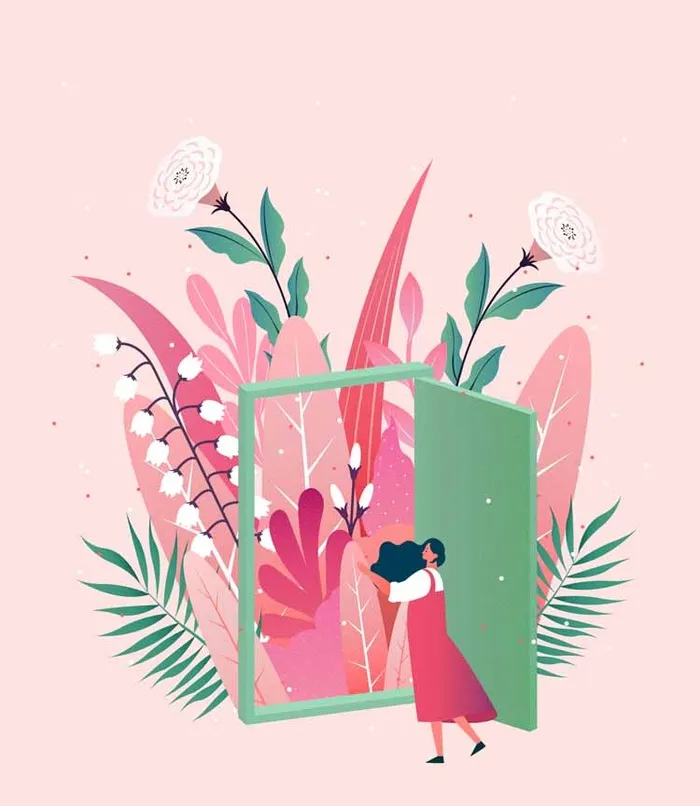 春天插画ai矢量模版下载