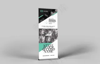 易拉宝样机 易拉宝效果图