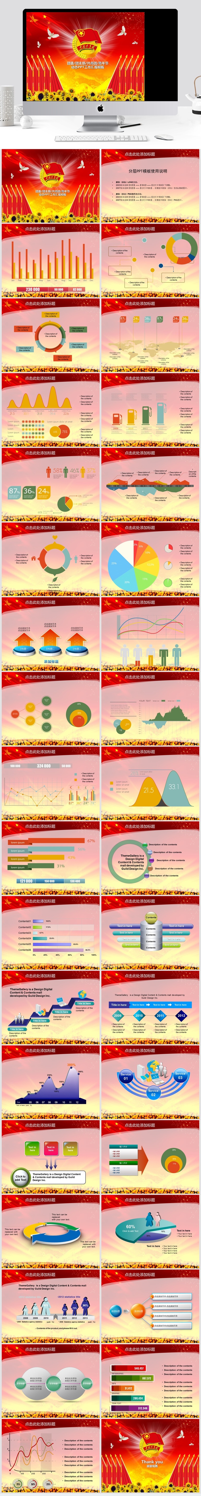 共青团年终工作汇报ppt模板